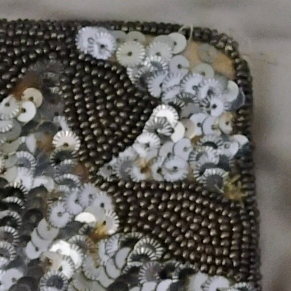 Walborg De Pinna Vintage Handmade clutch sequins and beaded made in Belgium - Picture 4 of 6